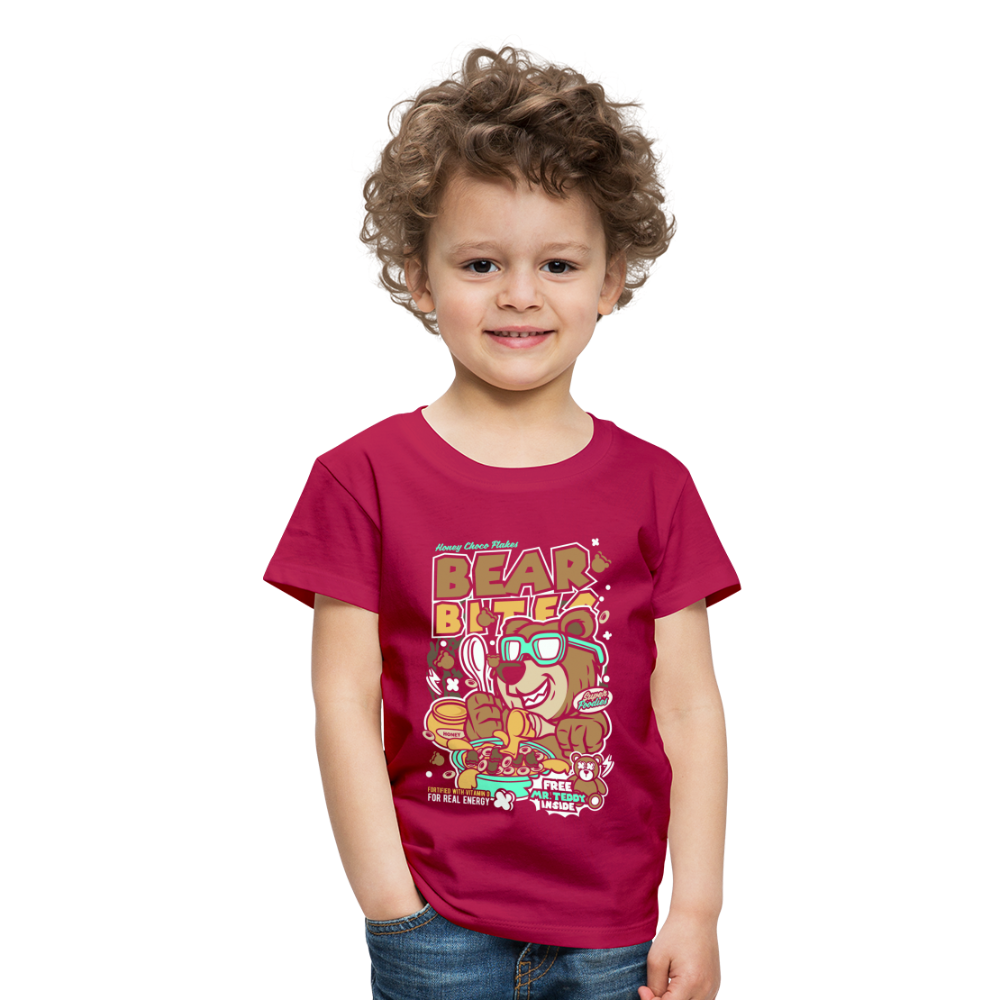 Maglietta Premium per bambini | Spreadshirt | Bear Bites - Borgogna