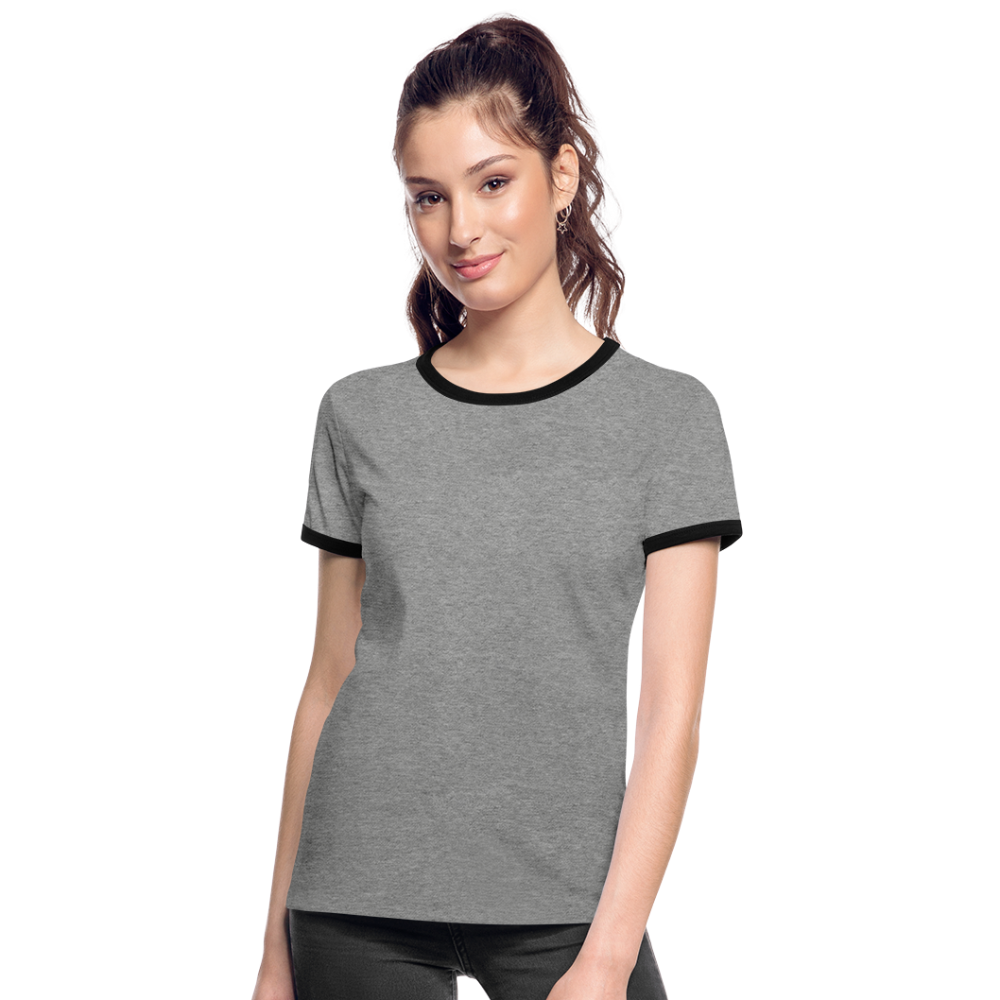 Maglietta Contrast da donna | Spreadshirt - grigio melange/nero