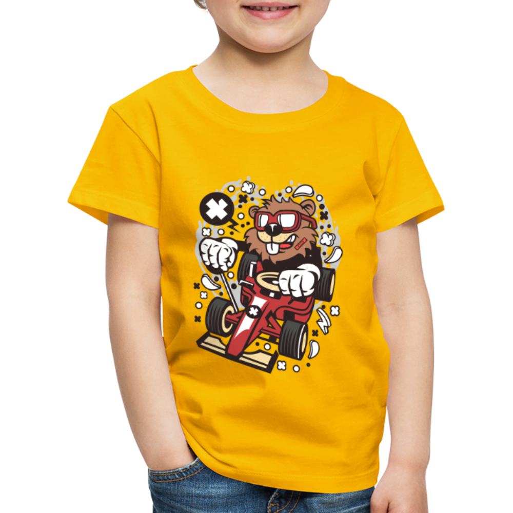 Maglietta Premium per bambini | Spreadshirt | Beaver Racer - giallo sole