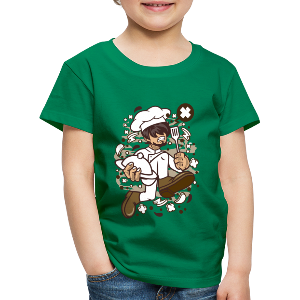 Maglietta Premium per bambini | Spreadshirt | Chef Running - verde kelly