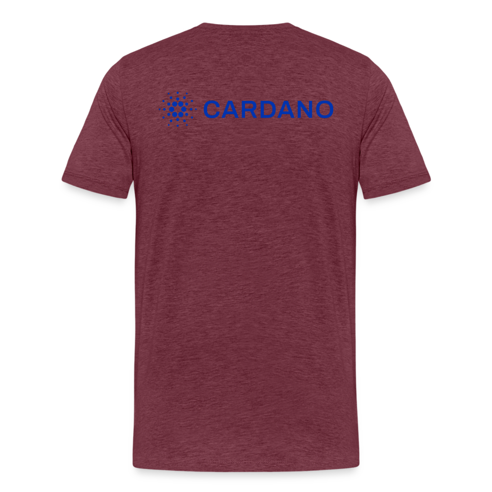 Maglietta Premium da uomo | Spreadshirt | Cardano™ #2 - rosso bordeaux melange