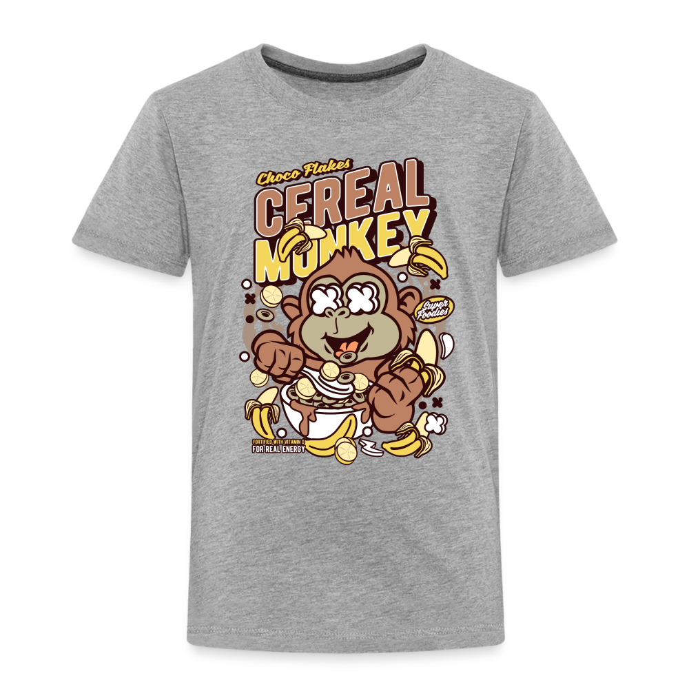 Maglietta Premium per bambini | Spreadshirt | Cereal Monkey - grigio melange