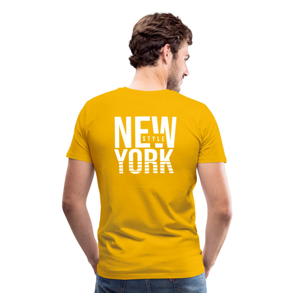 Maglietta Premium da uomo | Spreadshirt | New York Style - giallo sole