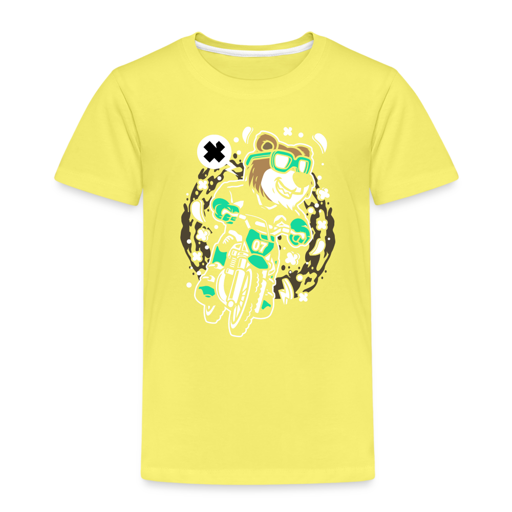 Maglietta Premium per bambini | Spreadshirt | Bear Motocross - giallo