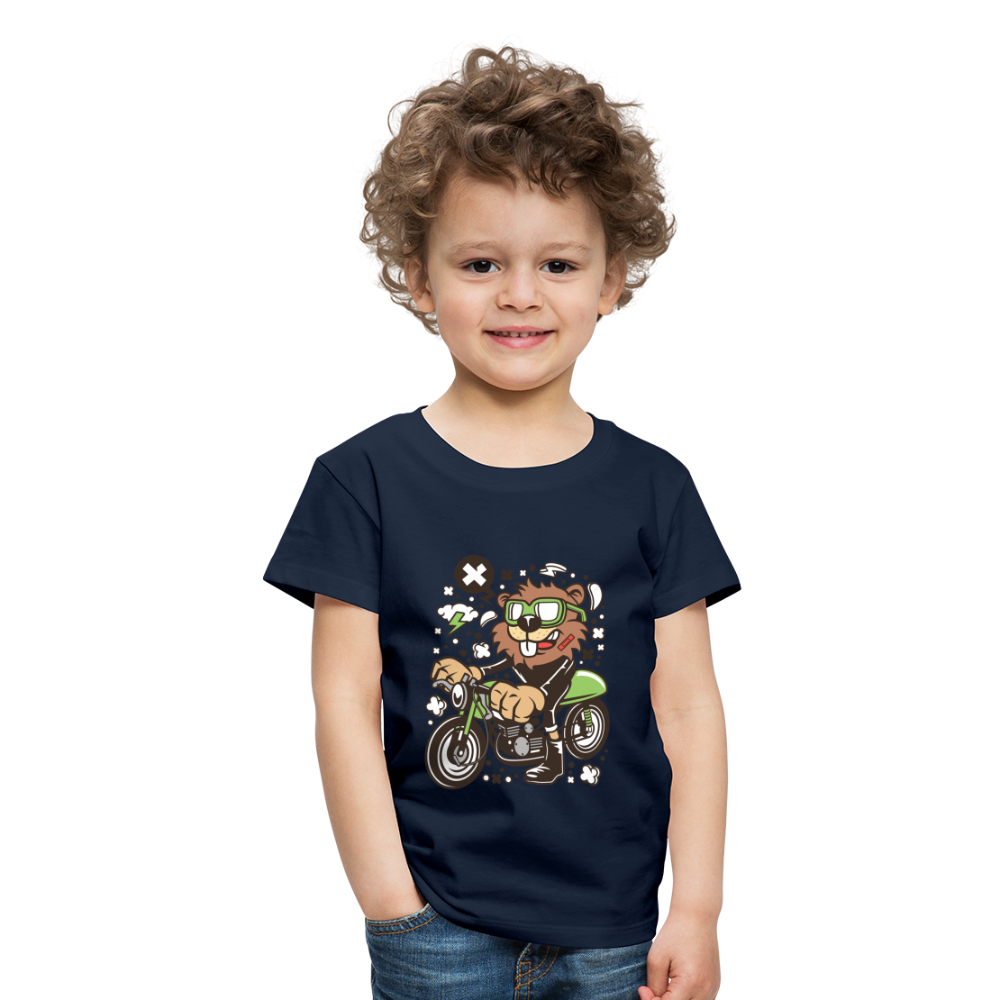 Maglietta Premium per bambini | Spreadshirt | Beaver Motorcycle - navy