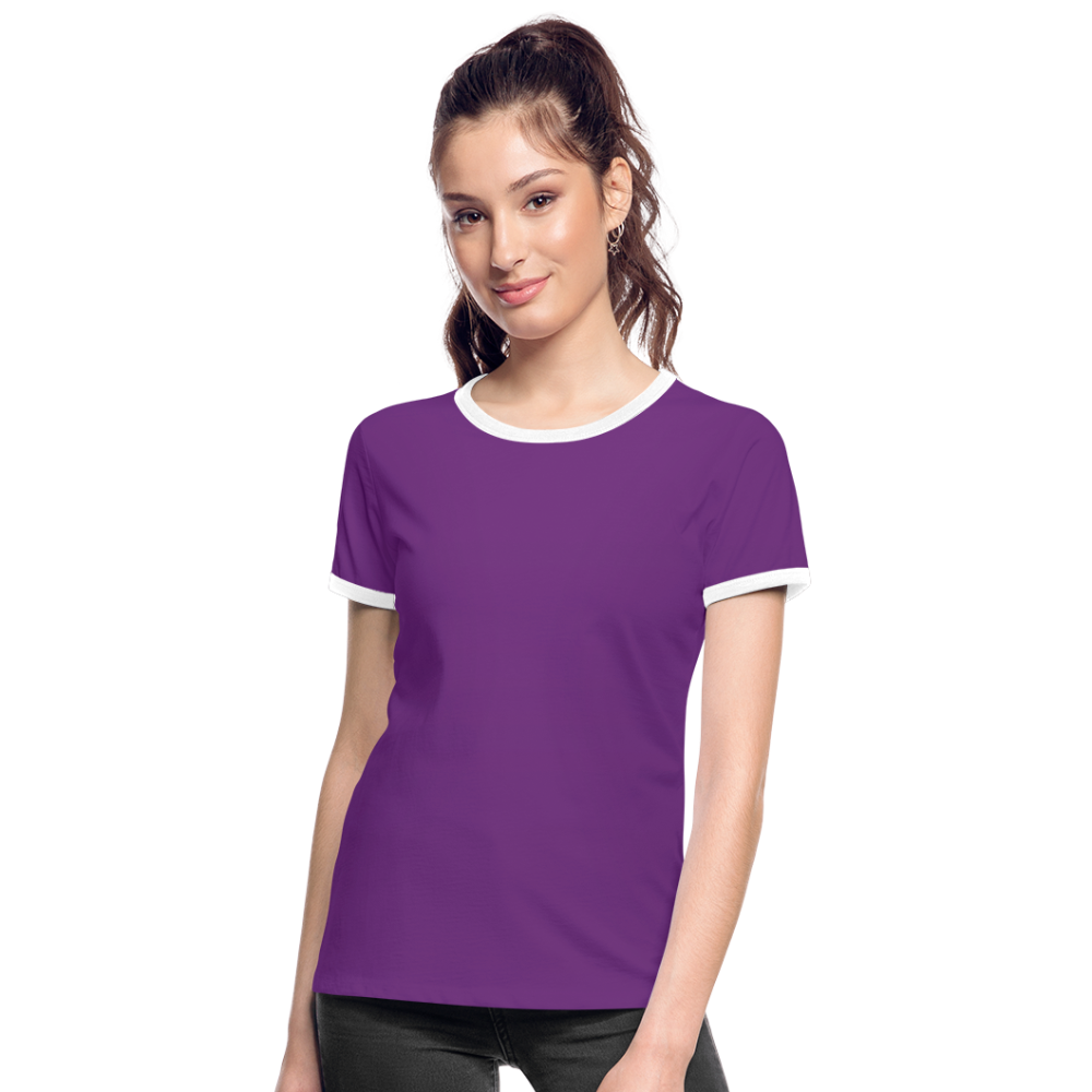 Maglietta Contrast da donna | Spreadshirt - viola/bianco