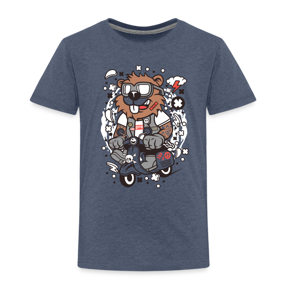 Maglietta Premium per bambini | Spreadshirt | Beaver Scooterist - bluastro