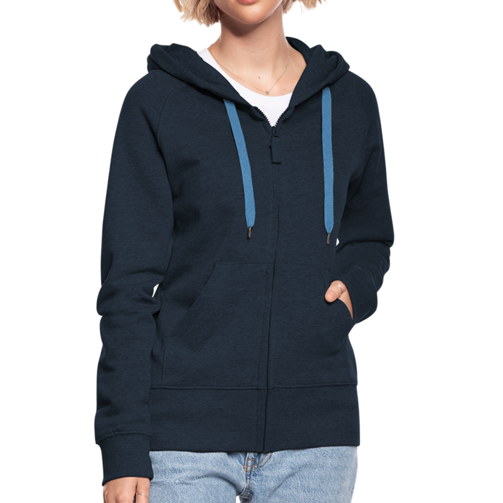 Giacca Felpata con zip premium da donna | Spreadshirt - navy