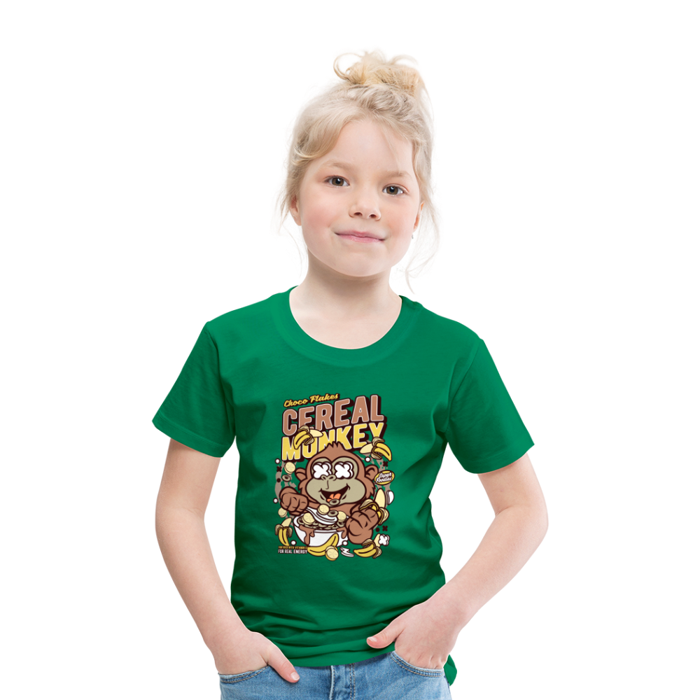 Maglietta Premium per bambini | Spreadshirt | Cereal Monkey - verde kelly