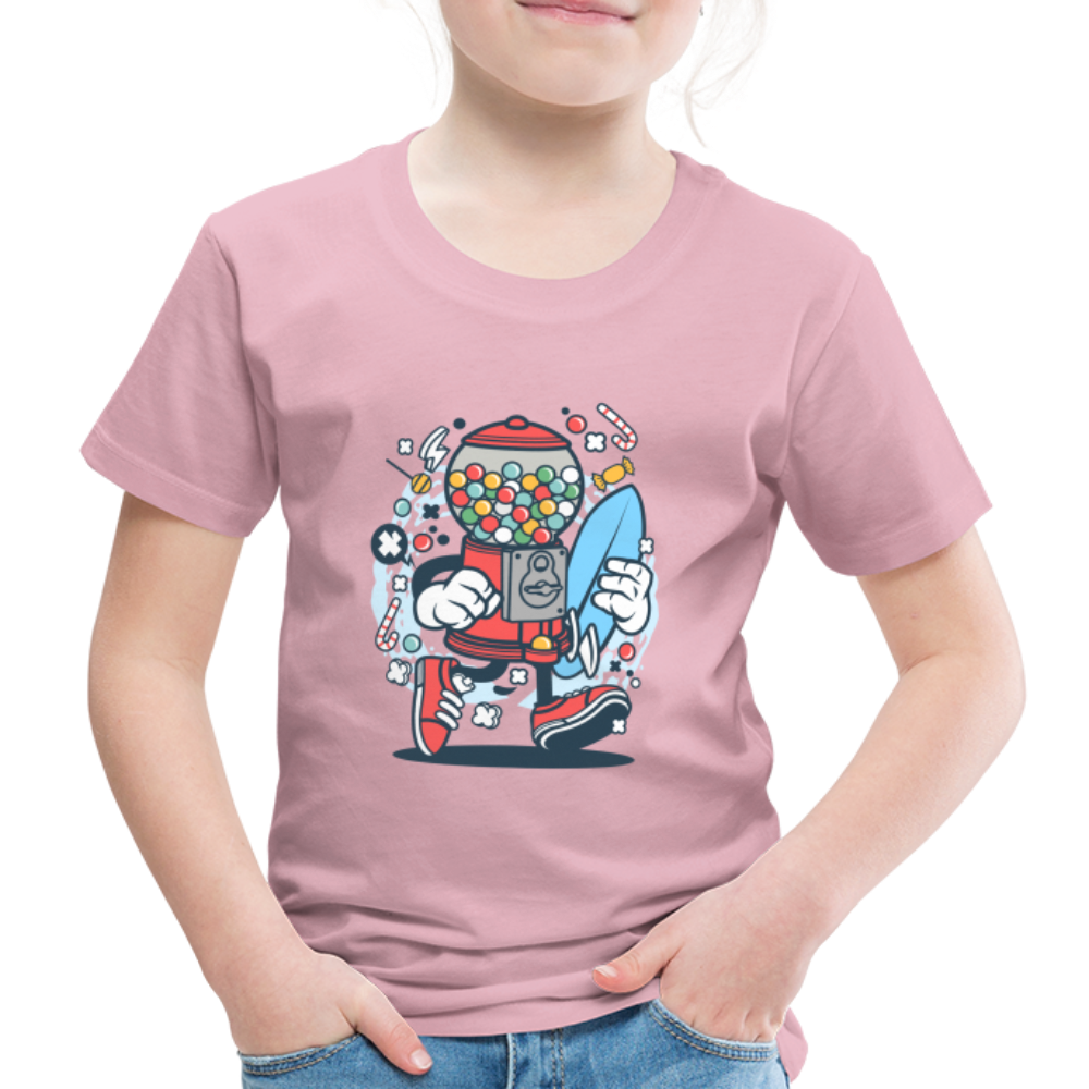 Maglietta Premium per bambini | Spreadshirt | Candy Machine Surfer - rosa chiaro