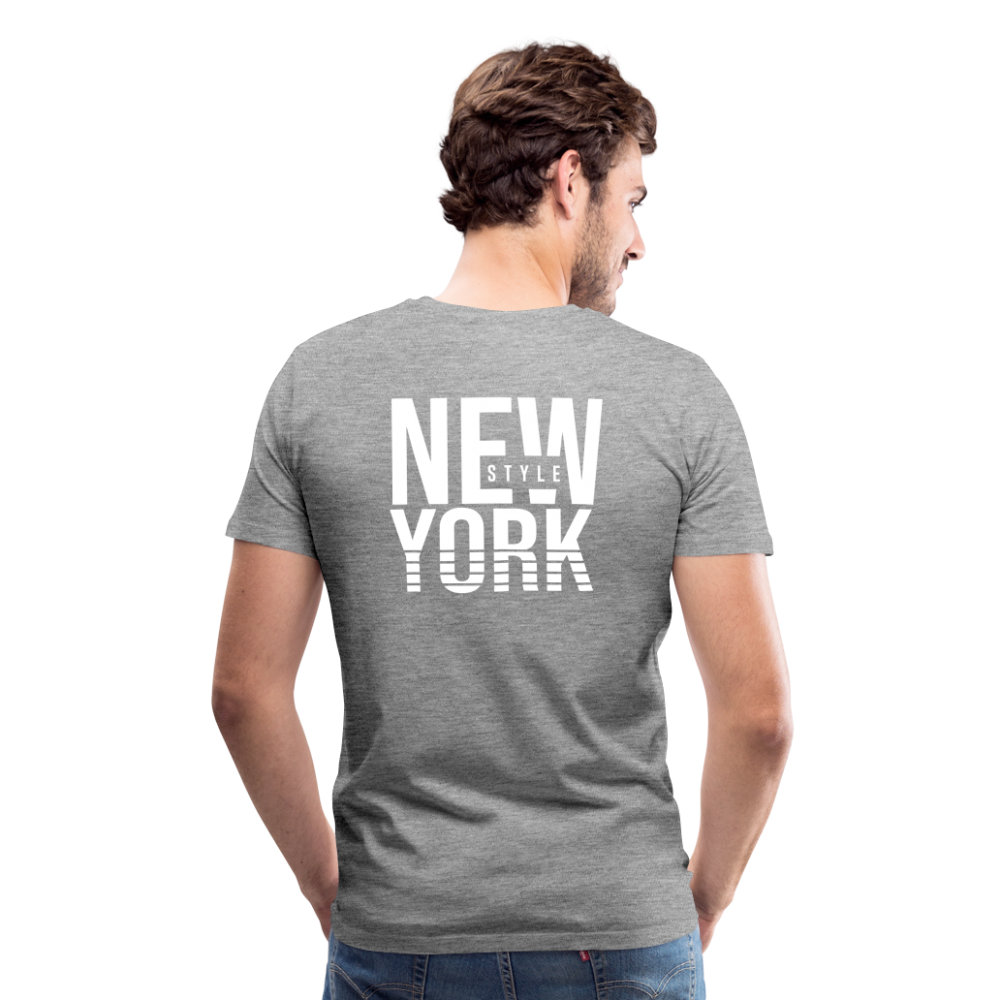 Maglietta Premium da uomo | Spreadshirt | New York Style - grigio melange