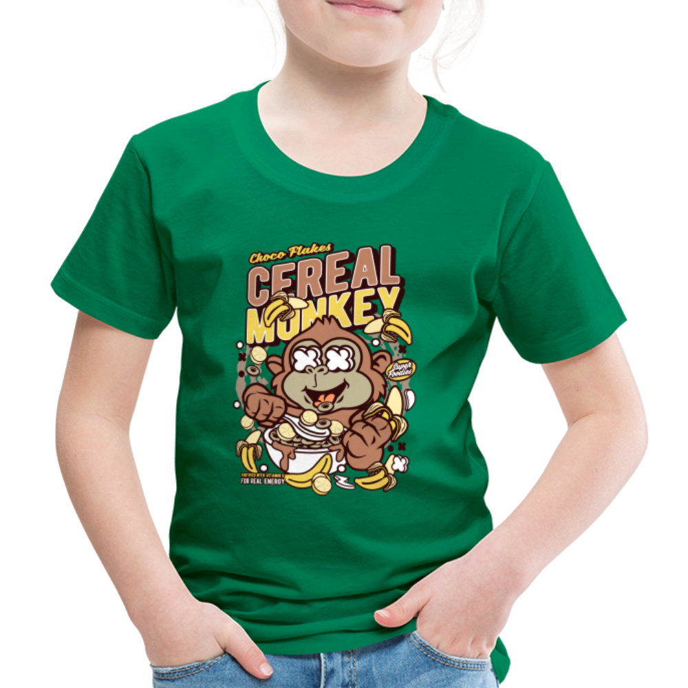 Maglietta Premium per bambini | Spreadshirt | Cereal Monkey - verde kelly