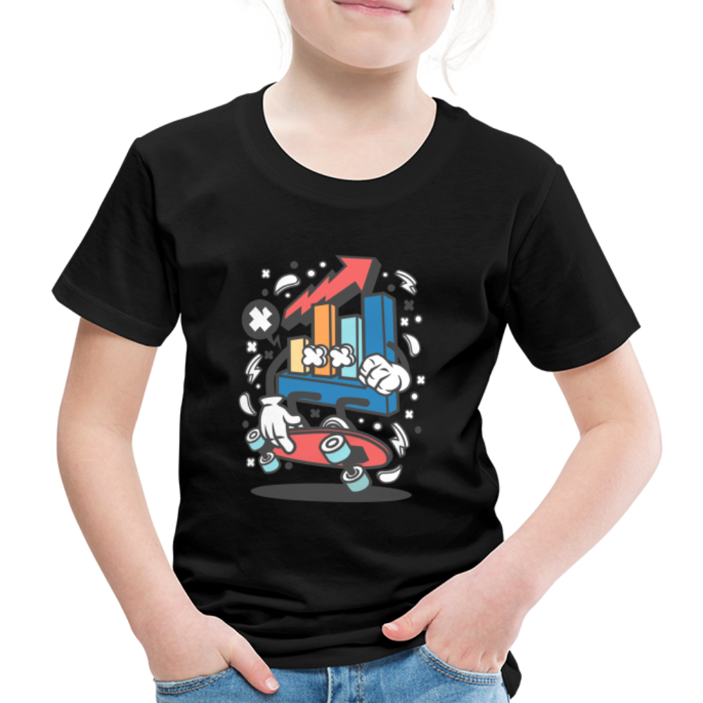 Maglietta Premium per bambini | Spreadshirt | Chart Skater - nero