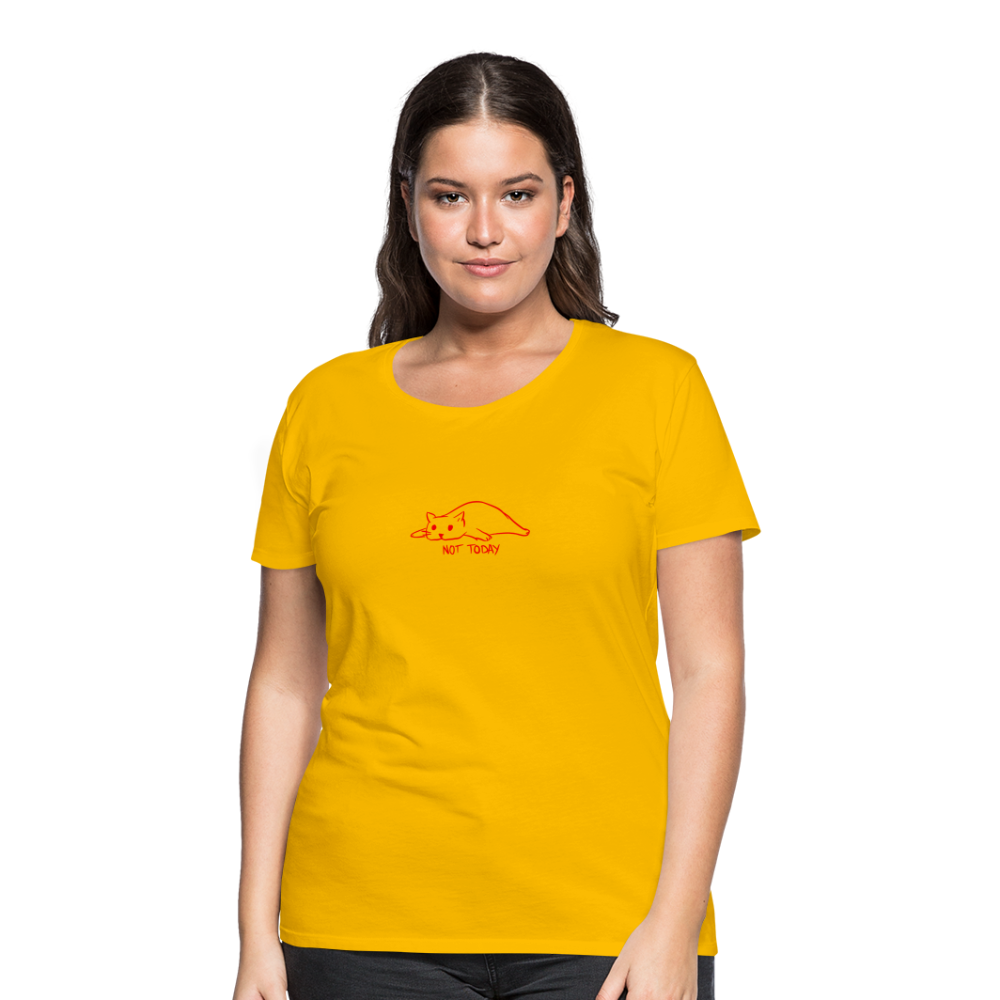 Maglietta Premium da donna | Spreadshirt | Not Today - giallo sole