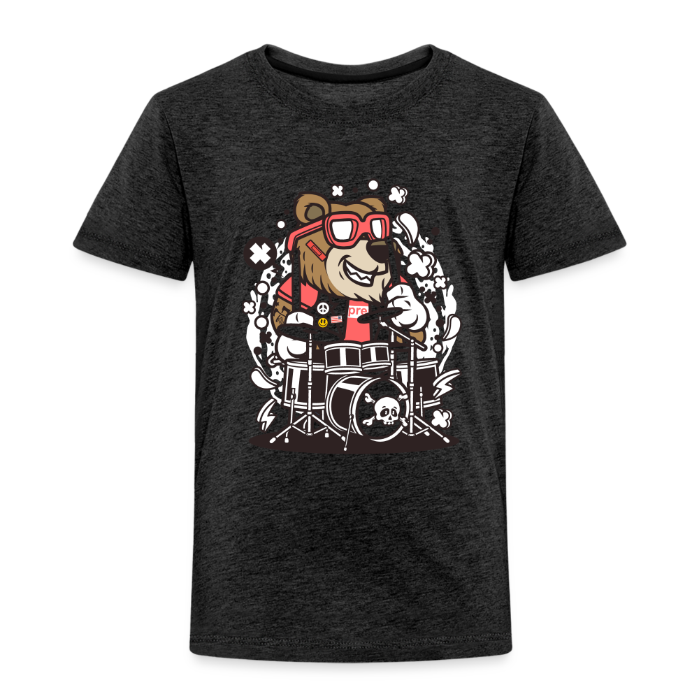 Maglietta Premium per bambini | Spreadshirt | Bear Drummer - antracite