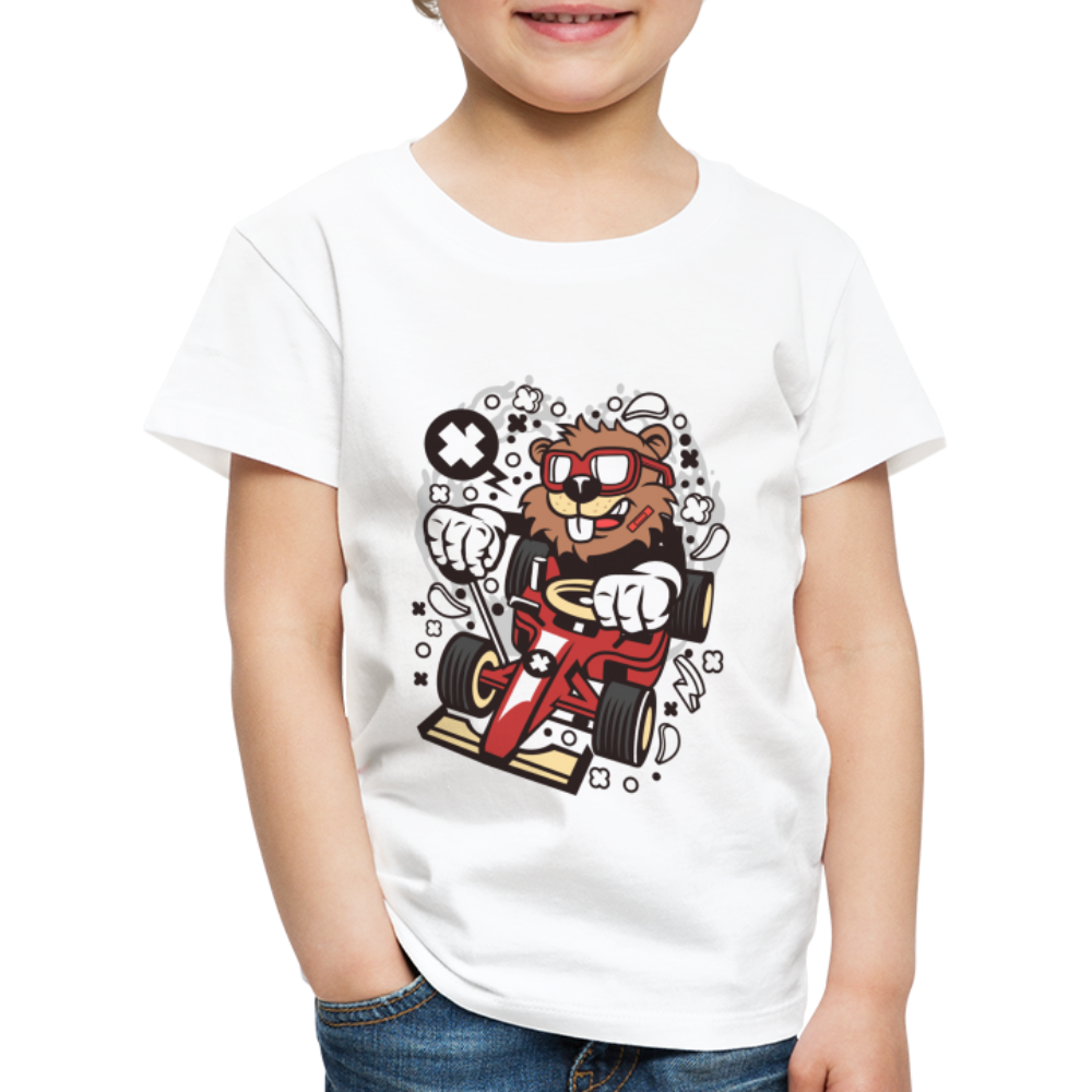 Maglietta Premium per bambini | Spreadshirt | Beaver Racer - bianco