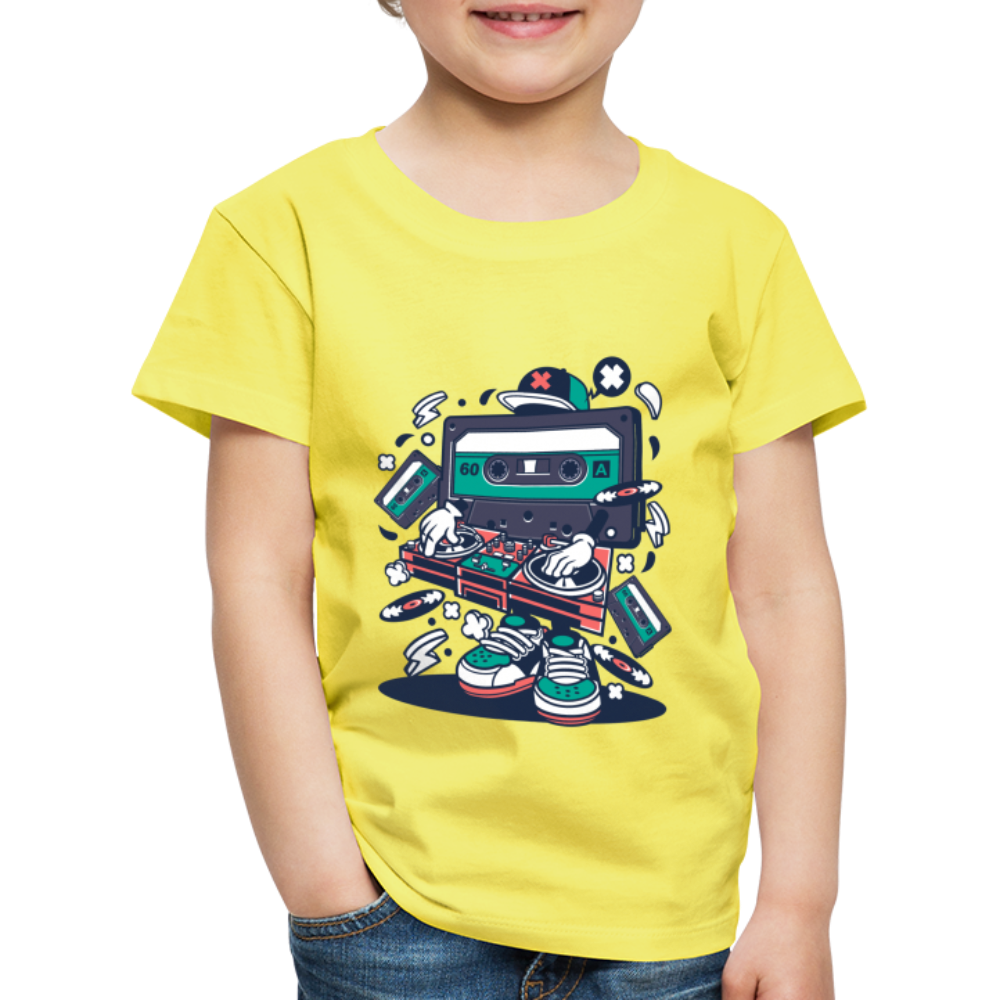 Maglietta Premium per bambini | Spreadshirt | Cassette Disk Jockey - giallo