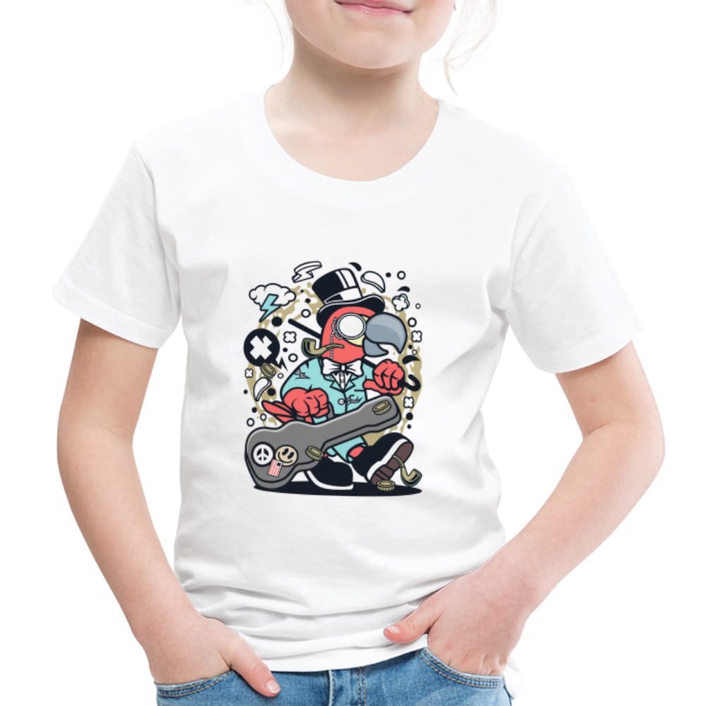 Maglietta Premium per bambini | Spreadshirt | Bird Guitarist - bianco