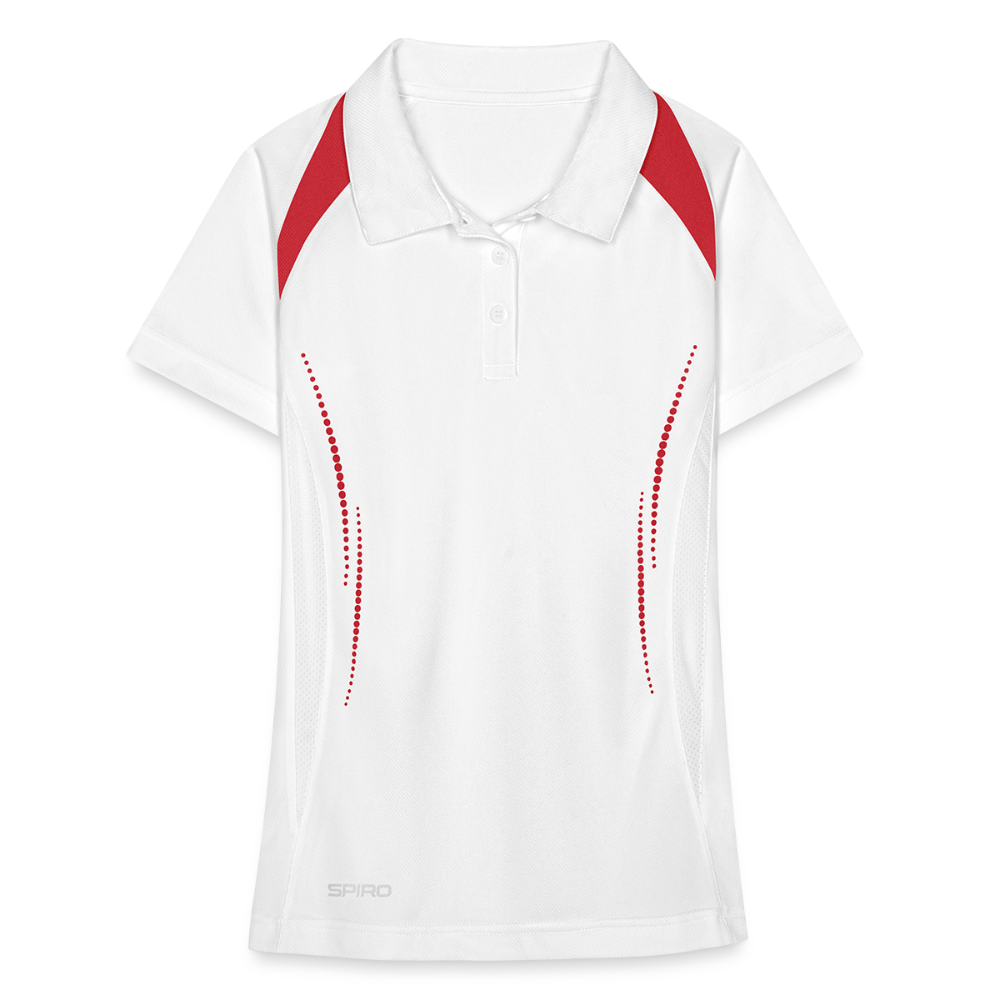 Polo traspirante per donna | Spiro - bianco/rosso