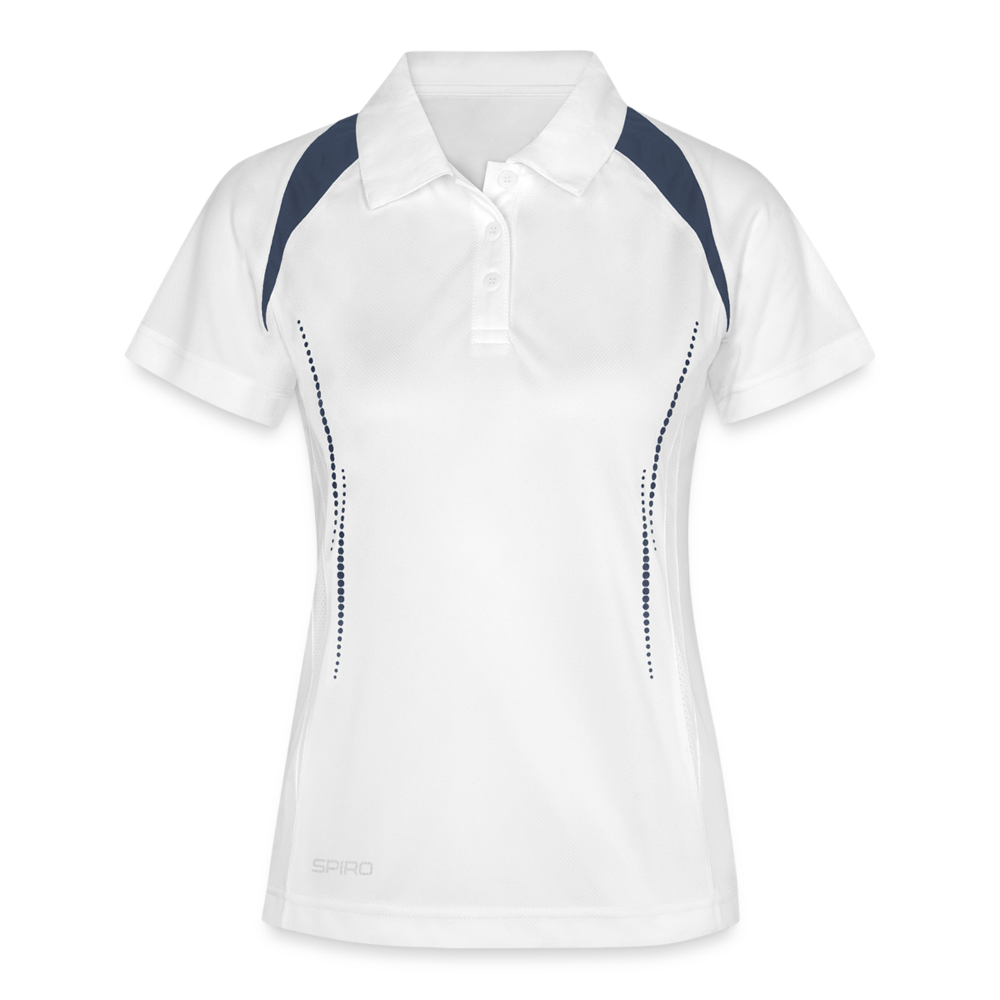 Polo traspirante per donna | Spiro - bianco/navy