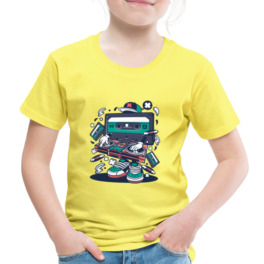 Maglietta Premium per bambini | Spreadshirt | Cassette Disk Jockey - giallo