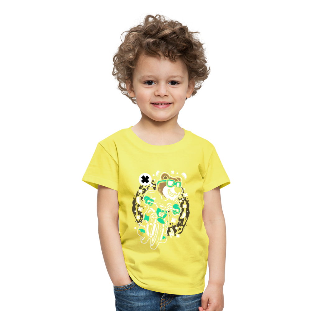 Maglietta Premium per bambini | Spreadshirt | Bear Motocross - giallo