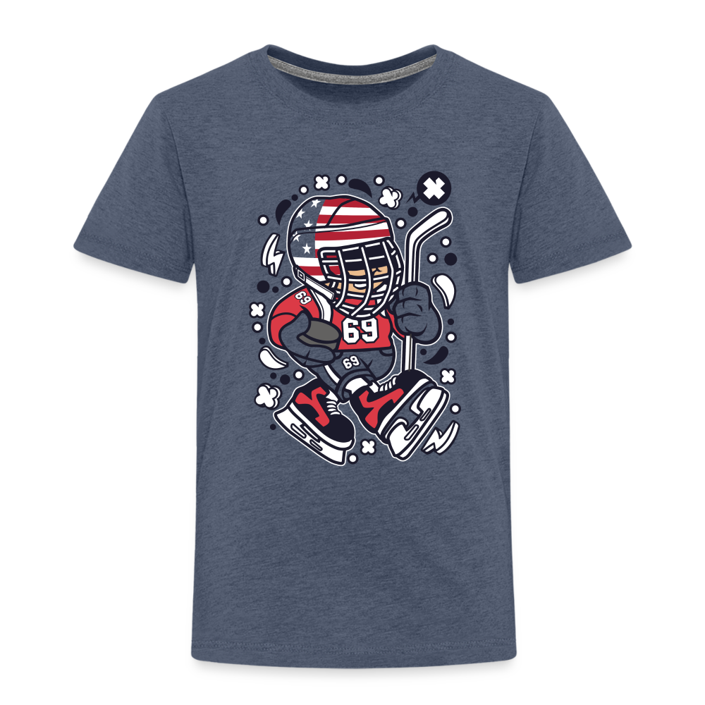 Maglietta Premium per bambini | Spreadshirt | American Hockey Kid - bluastro