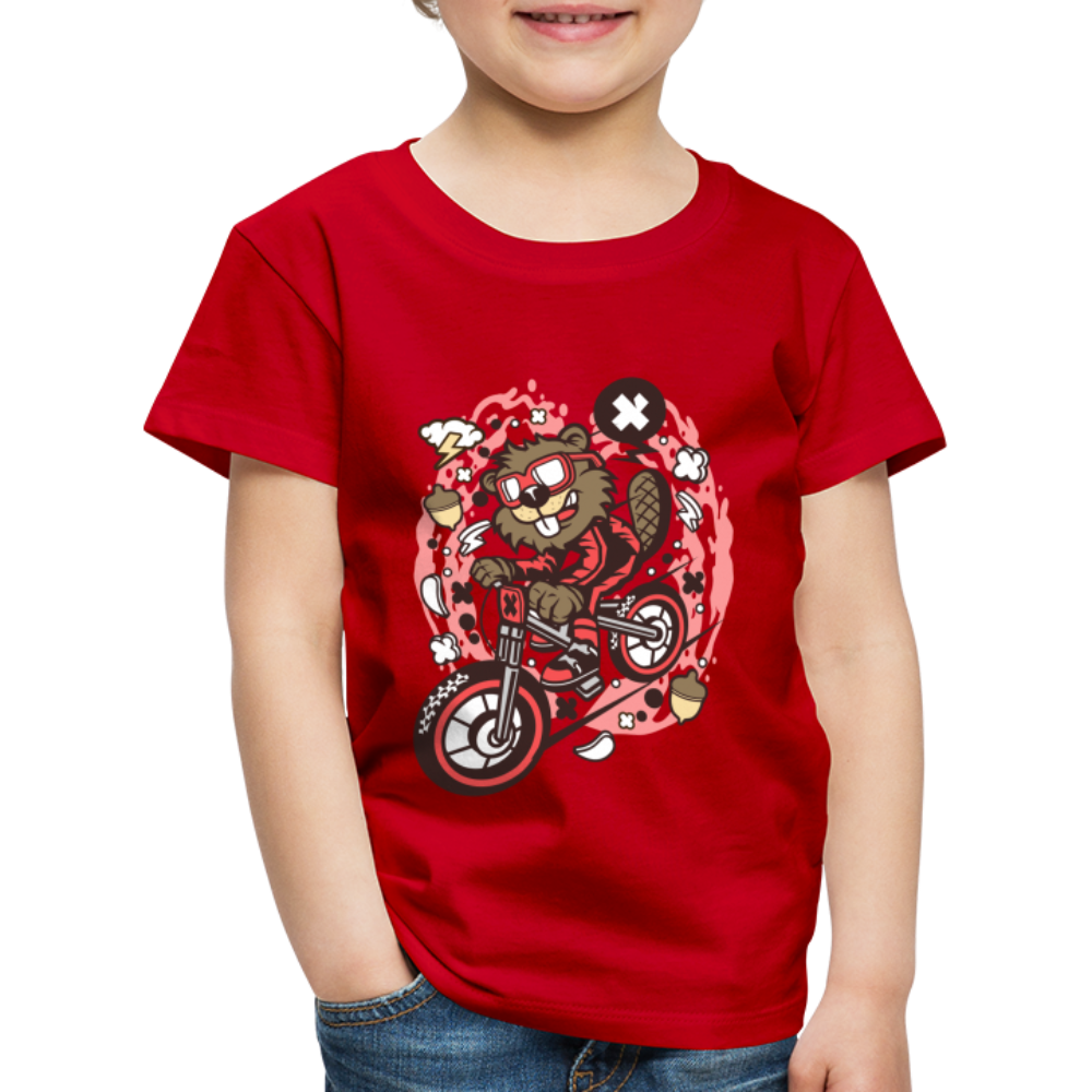 Maglietta Premium per bambini | Spreadshirt | Beaver Downhill - rosso