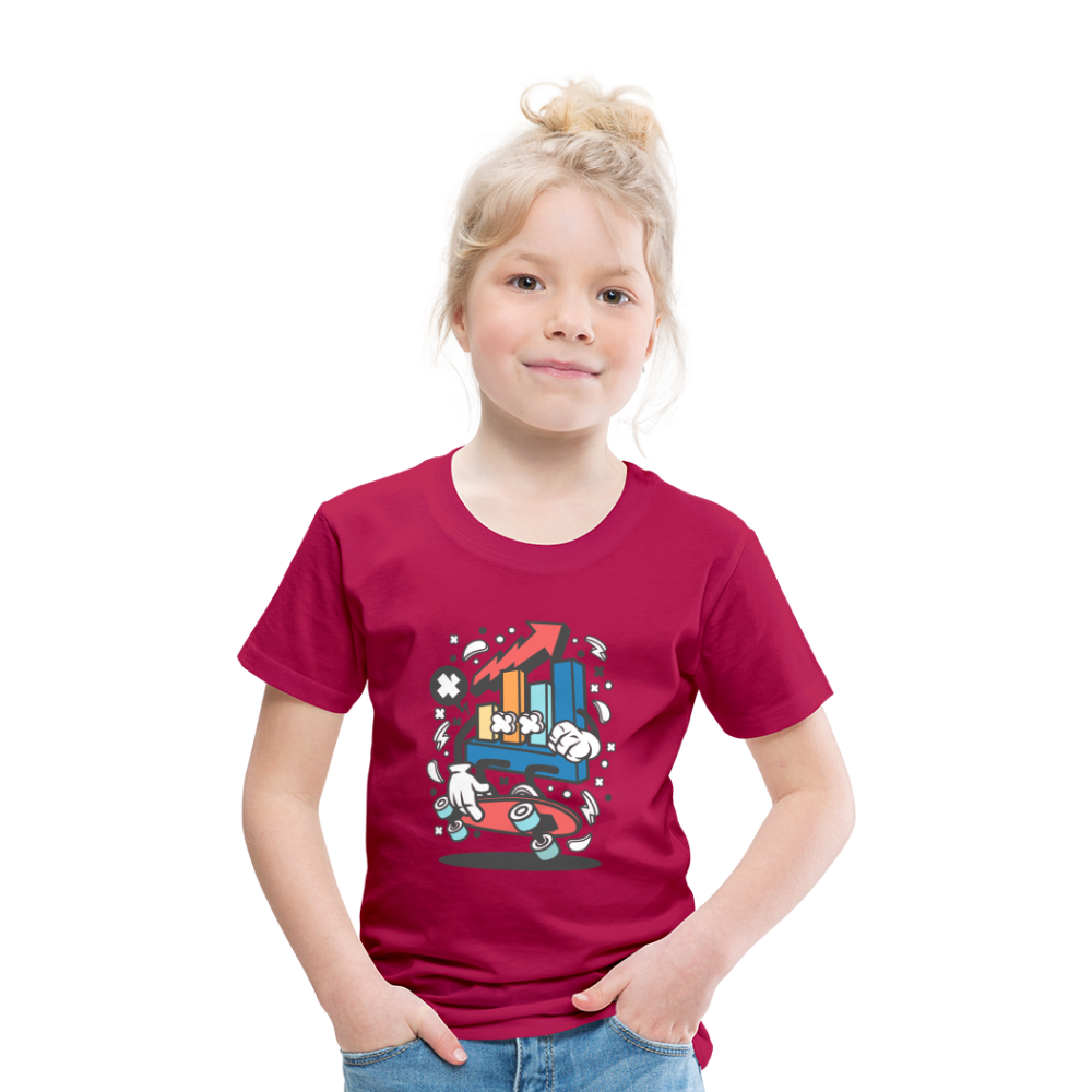 Maglietta Premium per bambini | Spreadshirt | Chart Skater - Borgogna