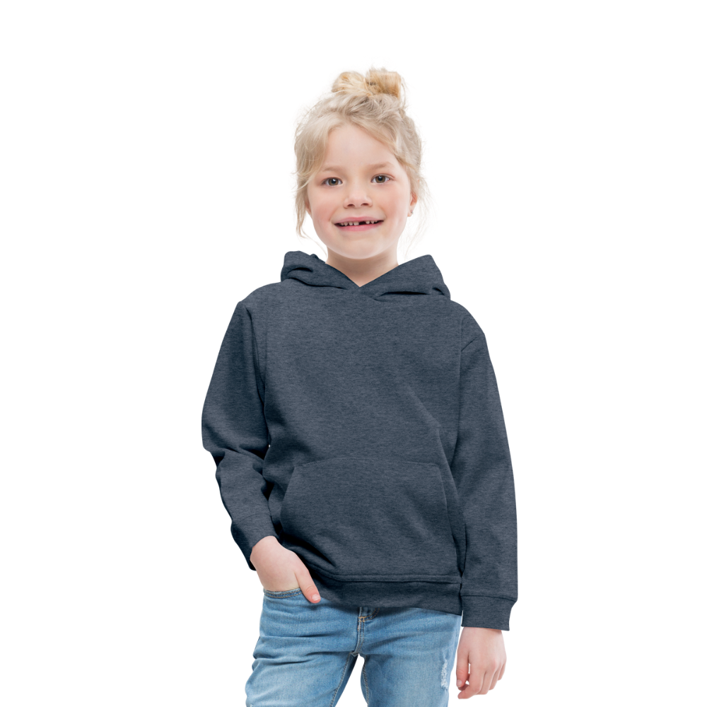 Felpa con cappuccio Premium per bambini | Personalizzabile - color jeans