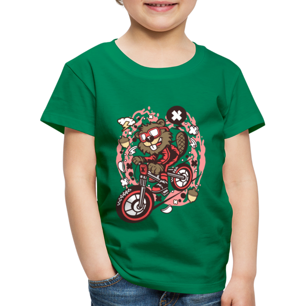 Maglietta Premium per bambini | Spreadshirt | Beaver Downhill - verde kelly