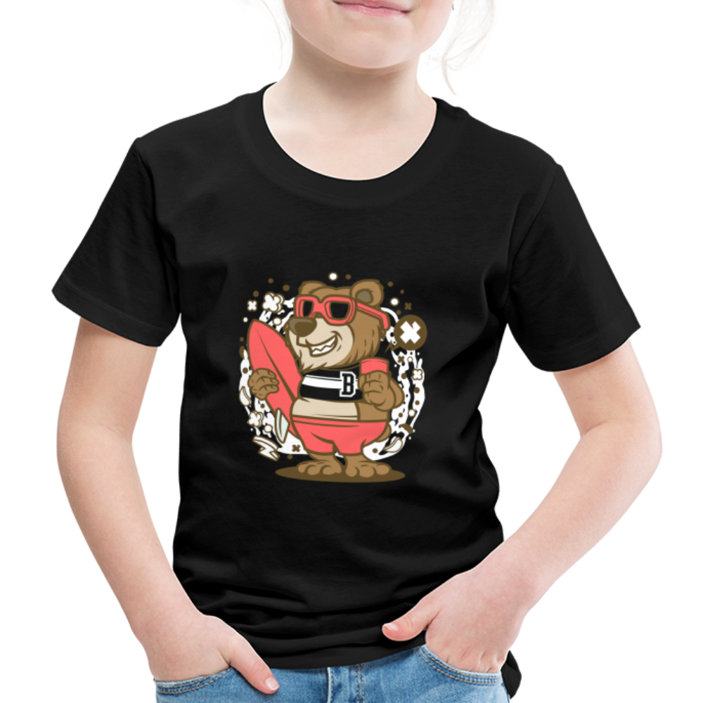 Maglietta Premium per bambini | Spreadshirt | Bear Surfing - nero