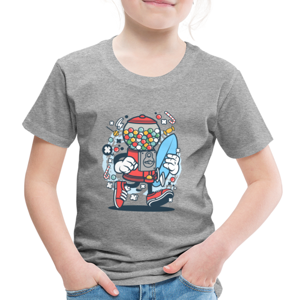 Maglietta Premium per bambini | Spreadshirt | Candy Machine Surfer - grigio melange