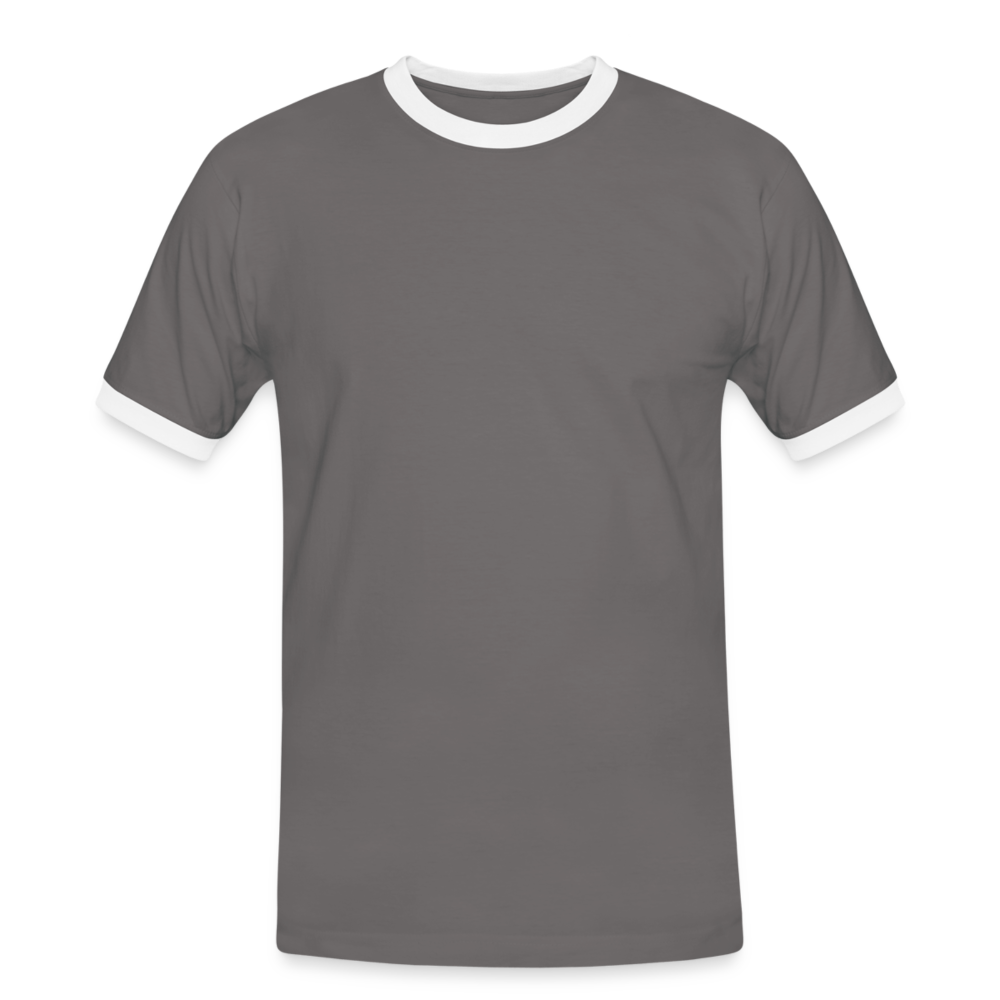 Maglietta Contrast da uomo | Spreadshirt - grigio scuro/bianco