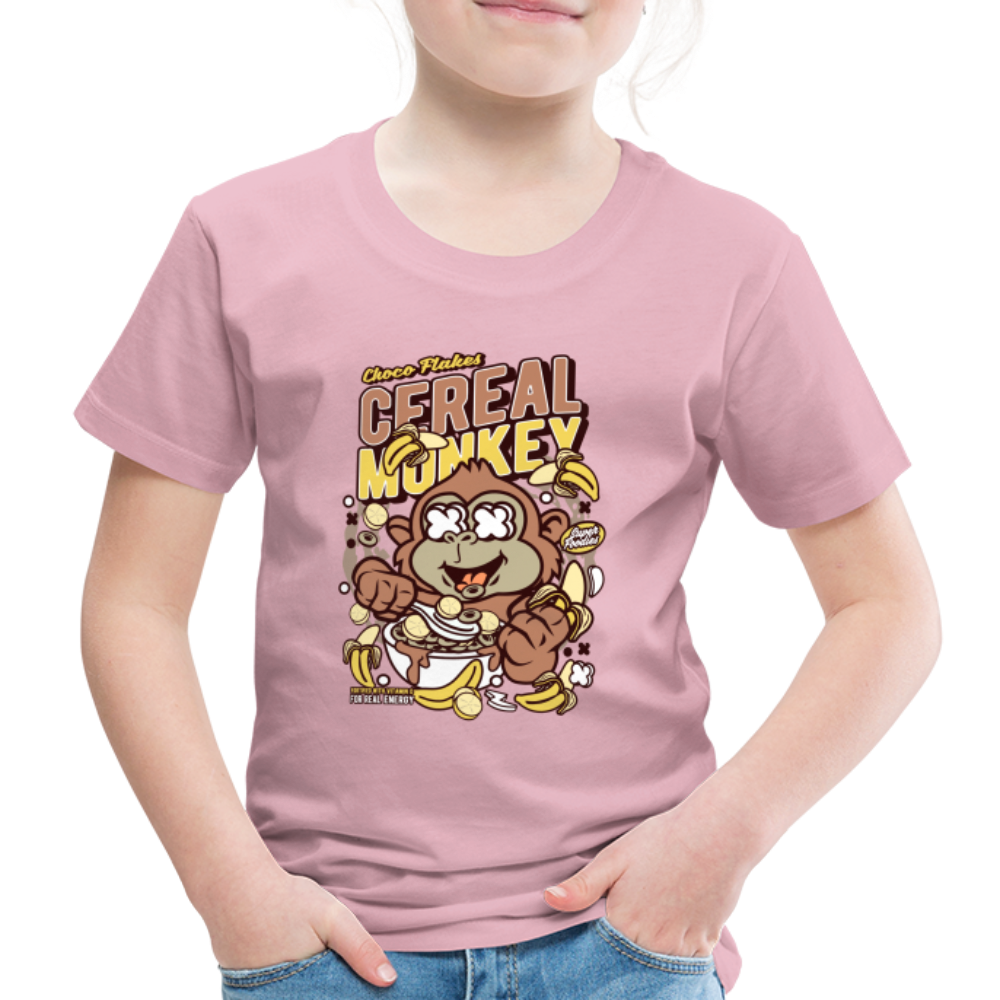 Maglietta Premium per bambini | Spreadshirt | Cereal Monkey - rosa chiaro