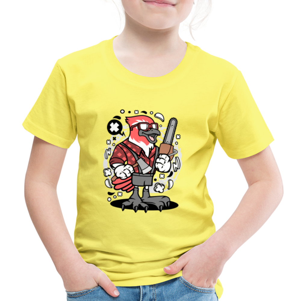 Maglietta Premium per bambini | Spreadshirt | Bird Lumberjack - giallo