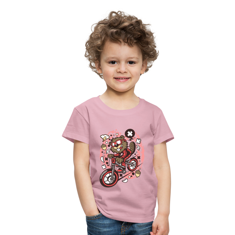 Maglietta Premium per bambini | Spreadshirt | Beaver Downhill - rosa chiaro