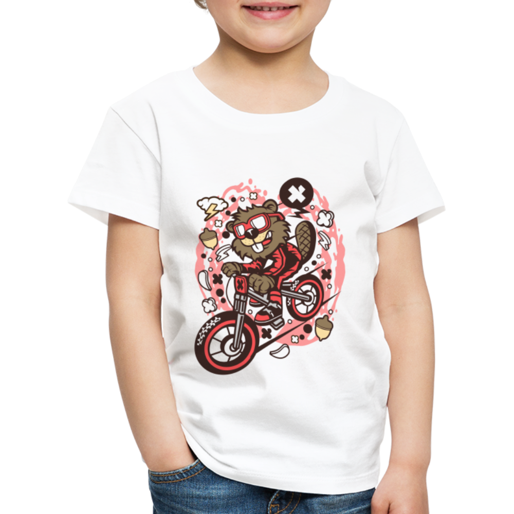 Maglietta Premium per bambini | Spreadshirt | Beaver Downhill - bianco