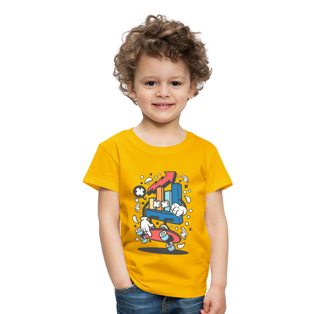 Maglietta Premium per bambini | Spreadshirt | Chart Skater - giallo sole