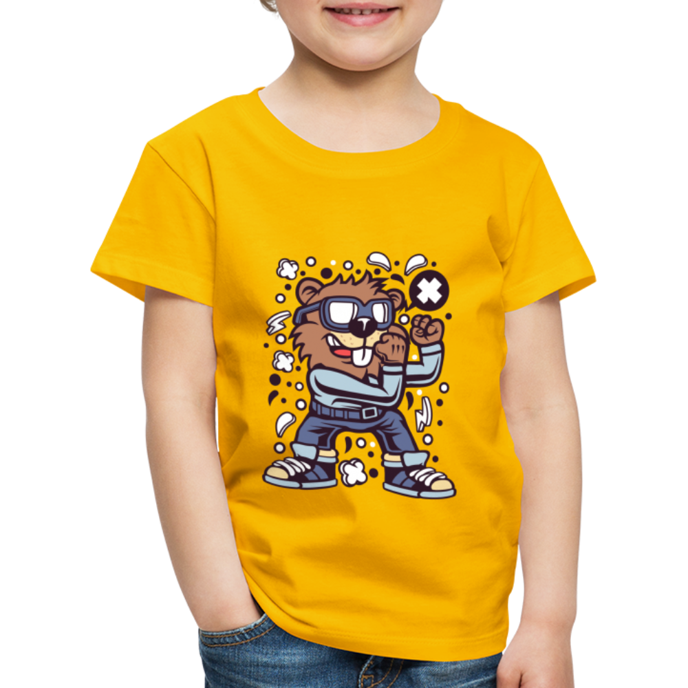 Maglietta Premium per bambini | Spreadshirt | Beaver Fighter - giallo sole