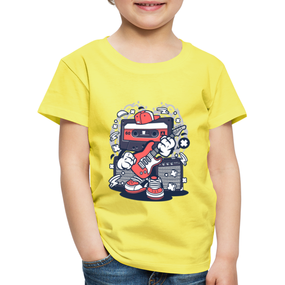 Maglietta Premium per bambini | Spreadshirt | Cassette Rockstar - giallo