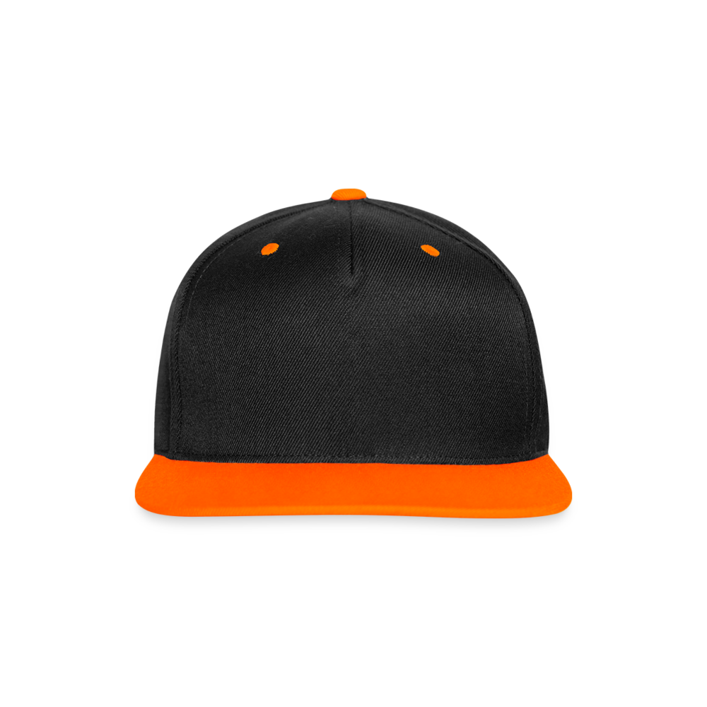 Cappellino snapback in contrasto cromatico | Beechfield - nero/arancione neon