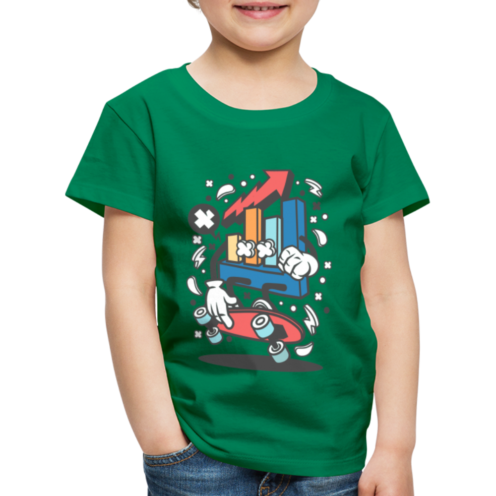 Maglietta Premium per bambini | Spreadshirt | Chart Skater - verde kelly
