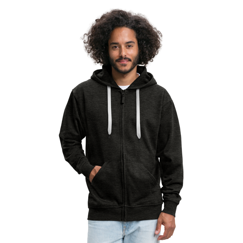 Giacca Felpata con zip Premium da uomo | Spreadshirt - antracite