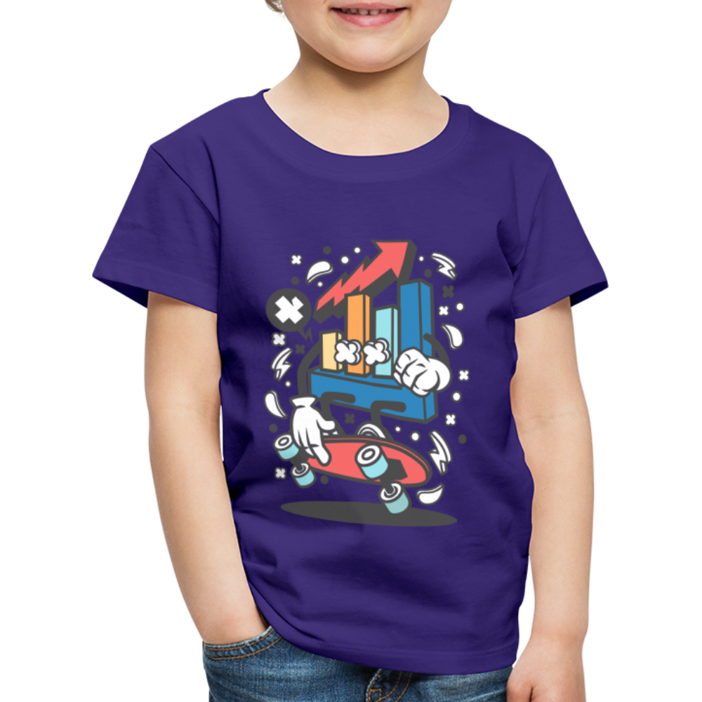 Maglietta Premium per bambini | Spreadshirt | Chart Skater - viola