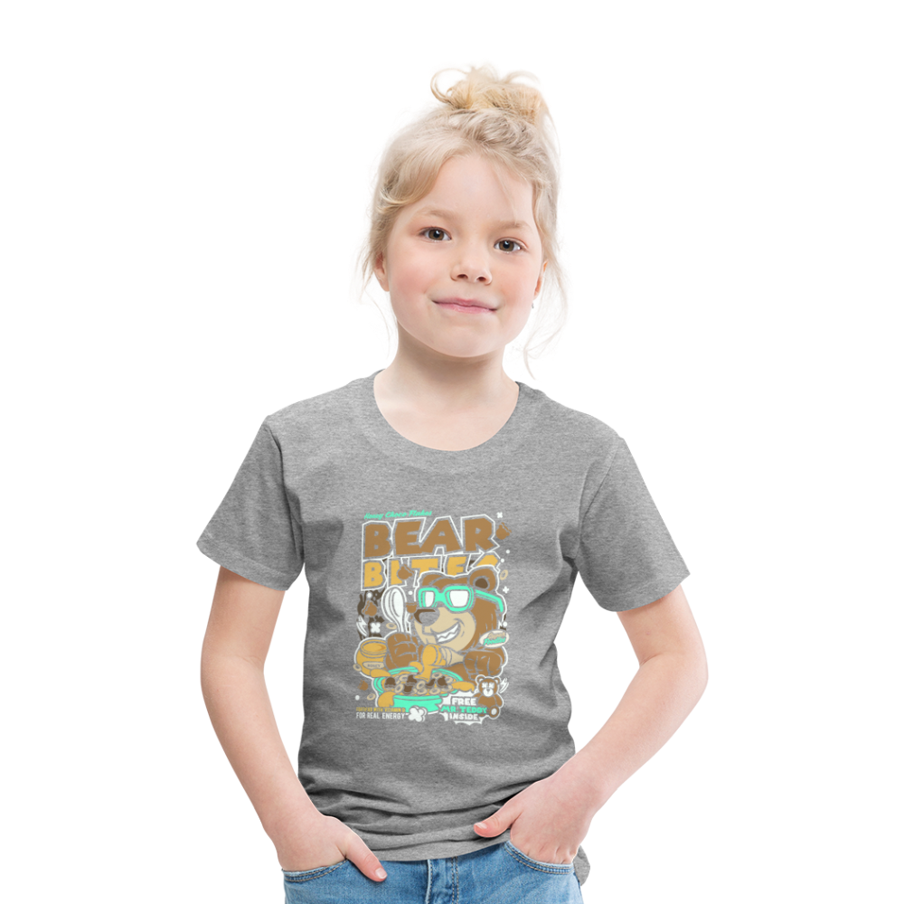 Maglietta Premium per bambini | Spreadshirt | Bear Bites - grigio melange