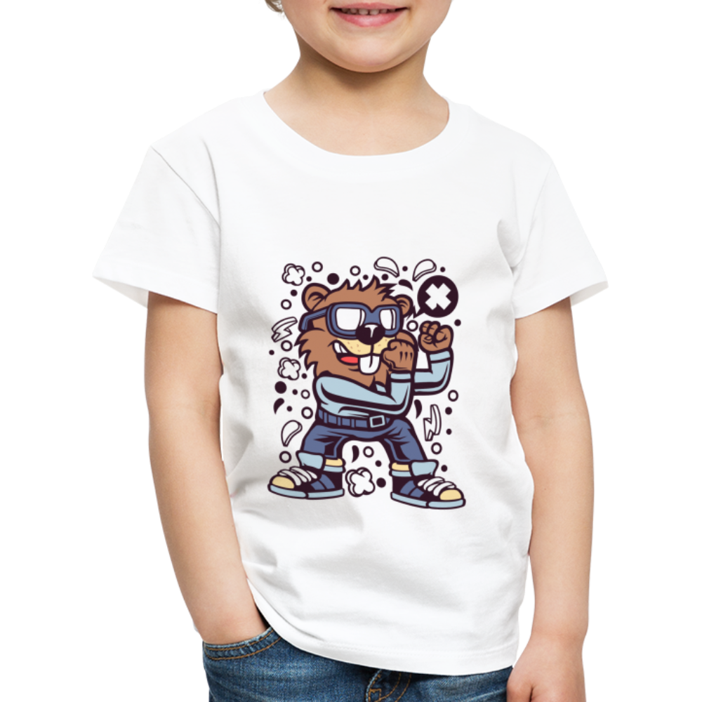 Maglietta Premium per bambini | Spreadshirt | Beaver Fighter - bianco