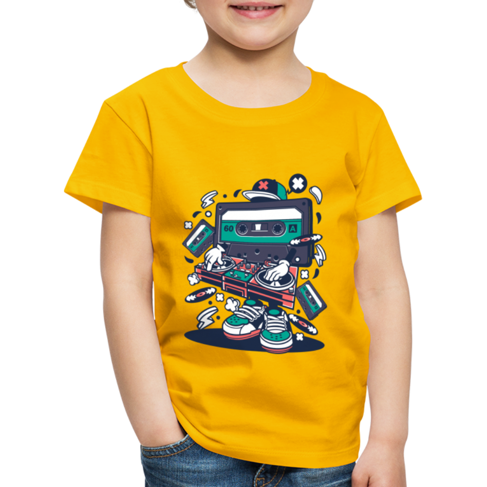 Maglietta Premium per bambini | Spreadshirt | Cassette Disk Jockey - giallo sole