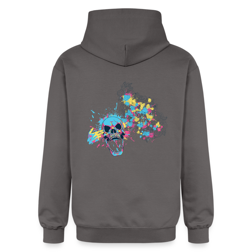 Felpa con cappuccio unisex Softstyle® | Gildan  | Skull Explosion - grigio scuro