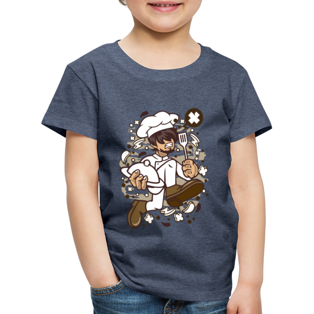 Maglietta Premium per bambini | Spreadshirt | Chef Running - bluastro